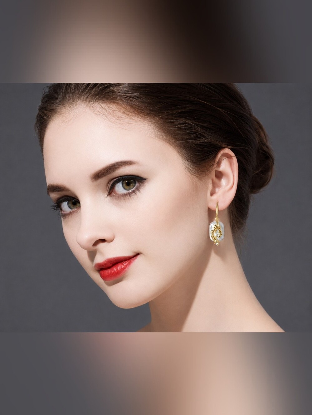 Fashion Vintage Designer Inspired Pearl Earrings. Stainlles Steel. White Color